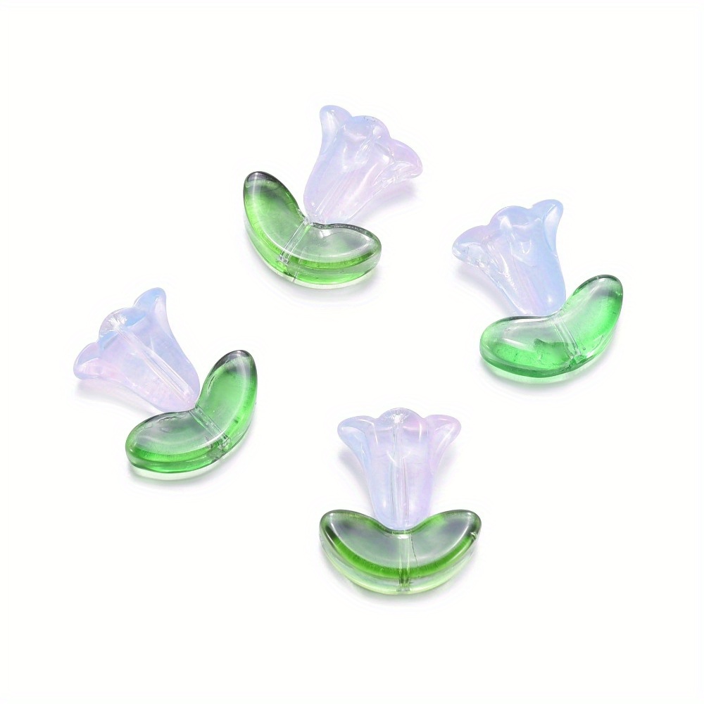 20pcs Trumpet Flower Shape Beaded DIY Jewelry Making